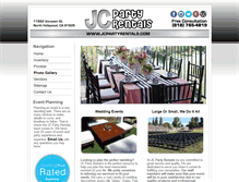 Tablet Screenshot of jcpartyrentals.com